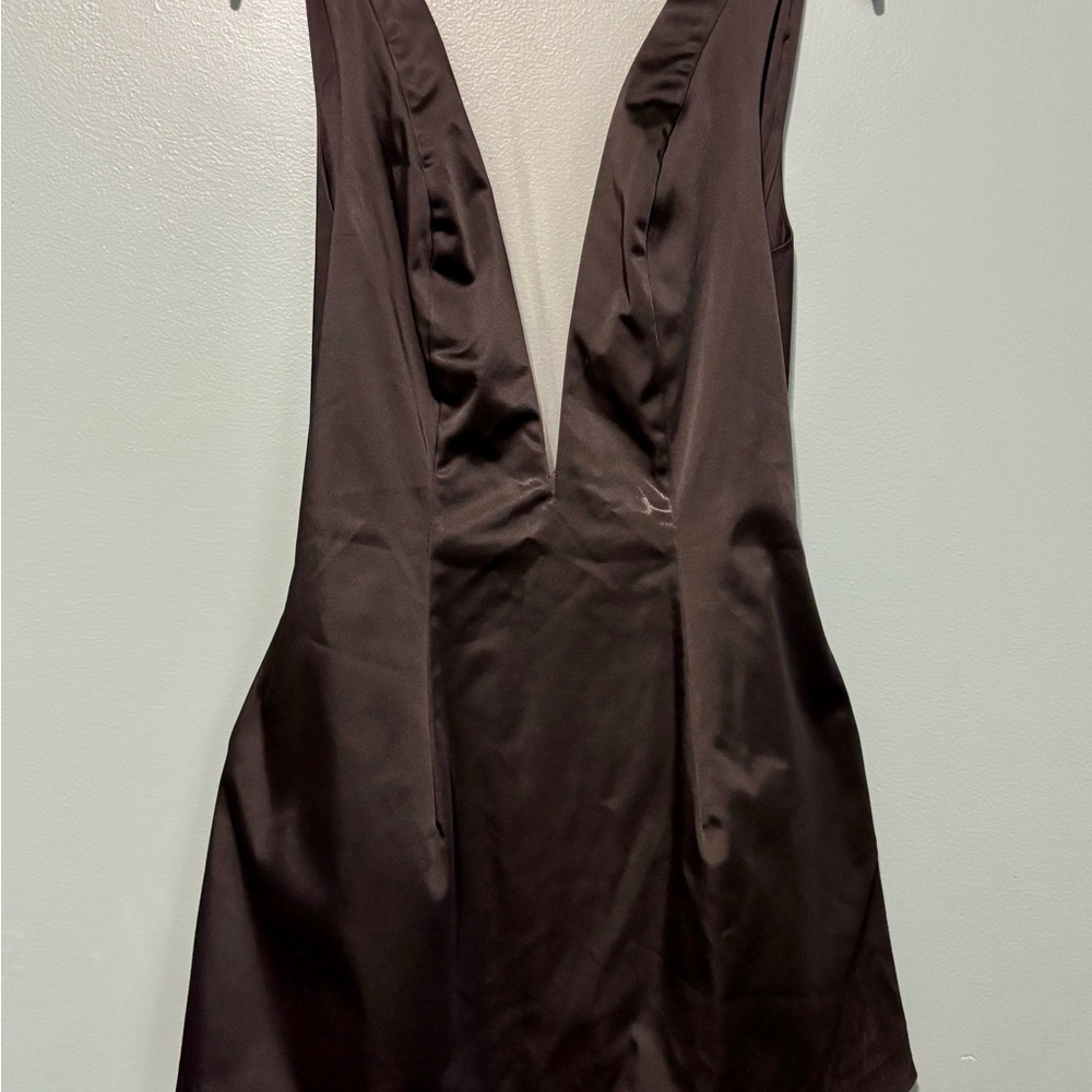 bebe Black Satin Dress